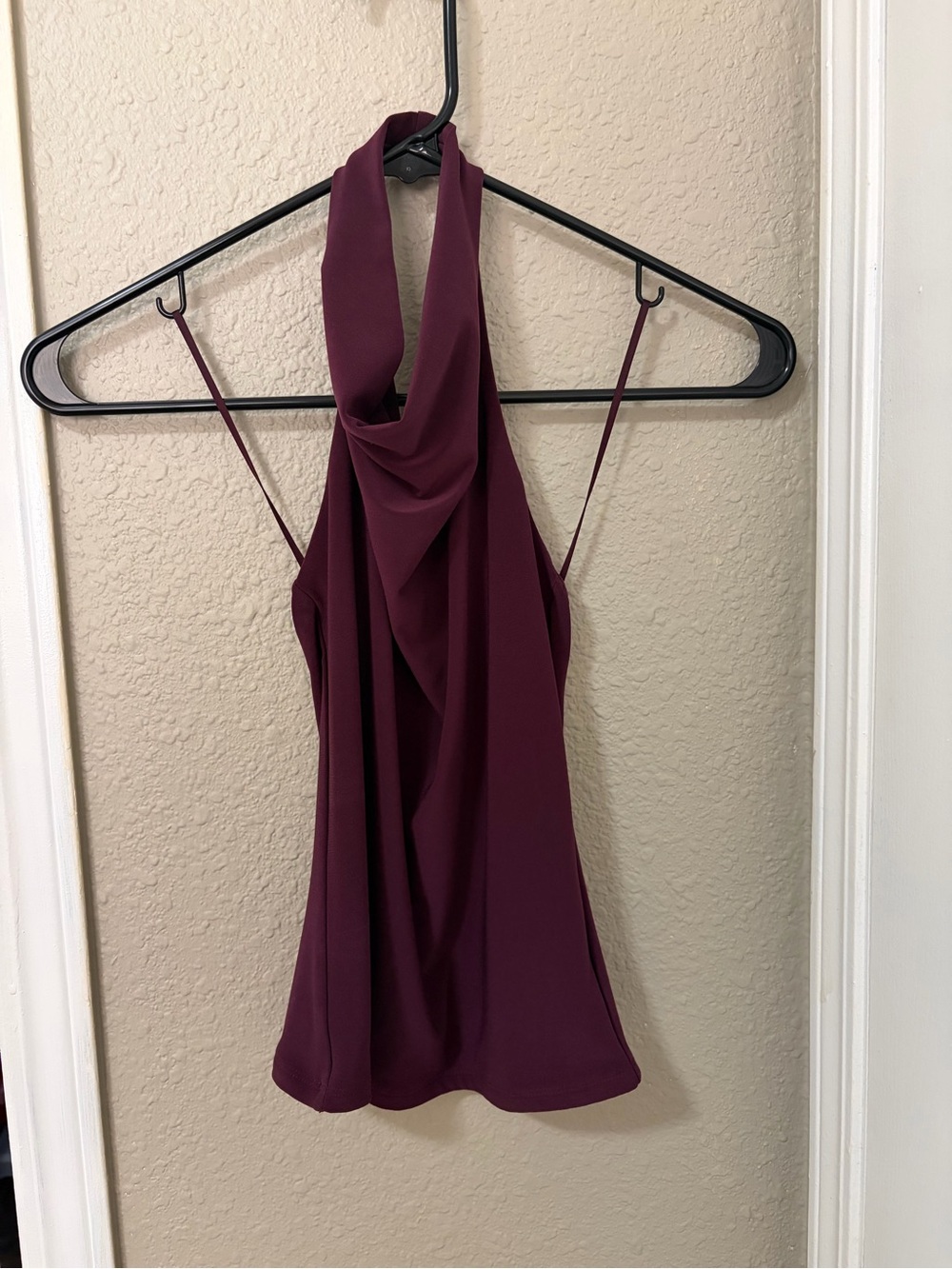 Wilfred Draped Halter Tank Top - Plum